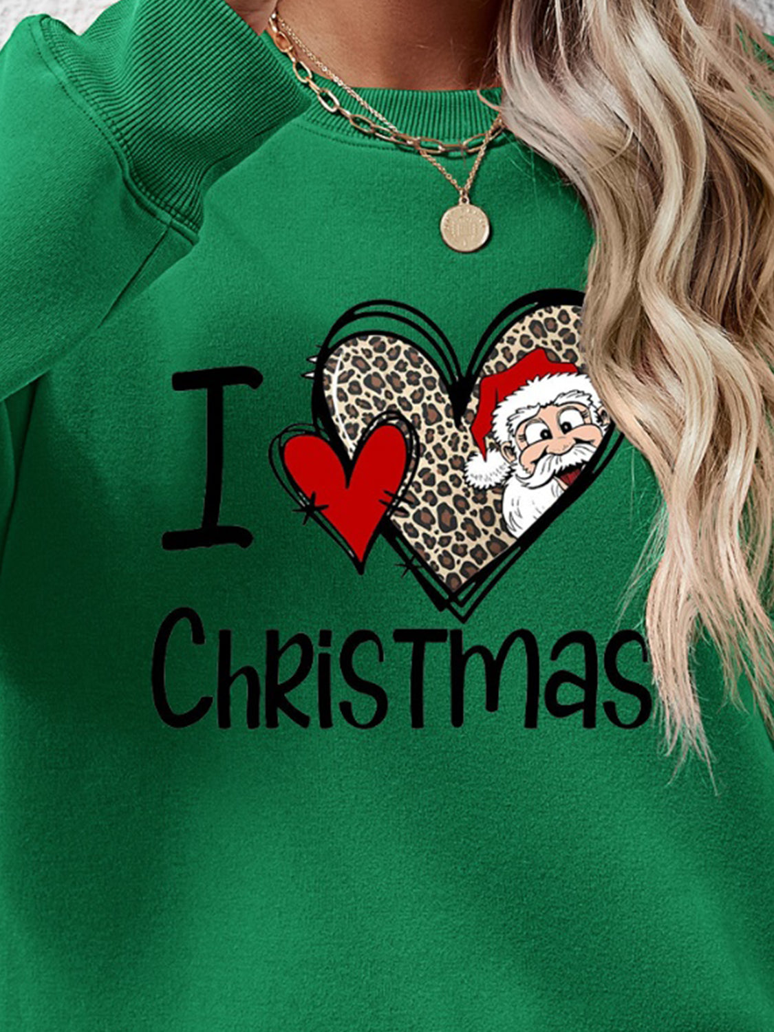 CHRISTMAS Graphic Round Neck Sweatshirt