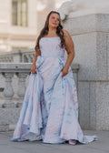 Nessa Metallic Dress - Blue