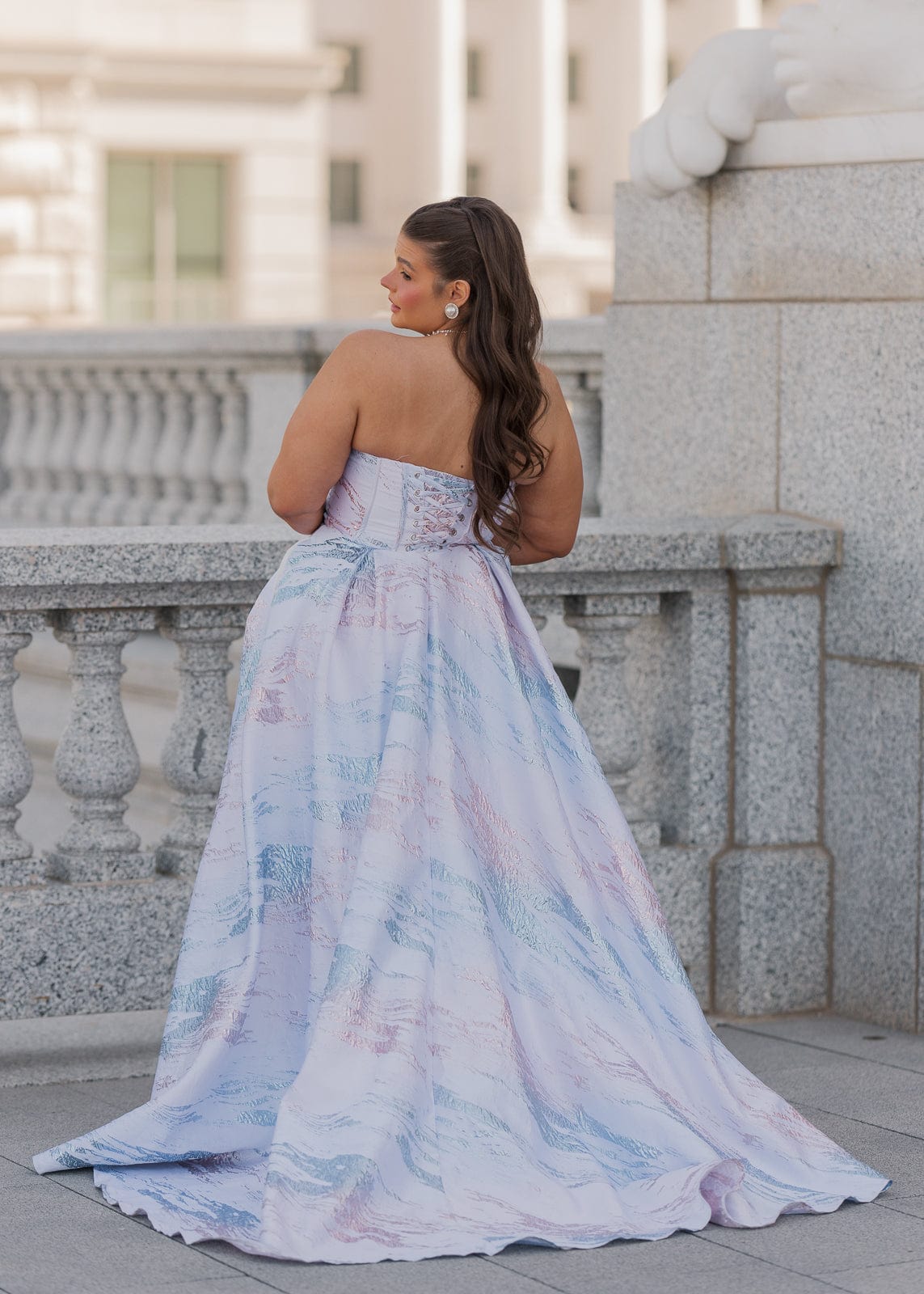 Nessa Metallic Dress - Blue
