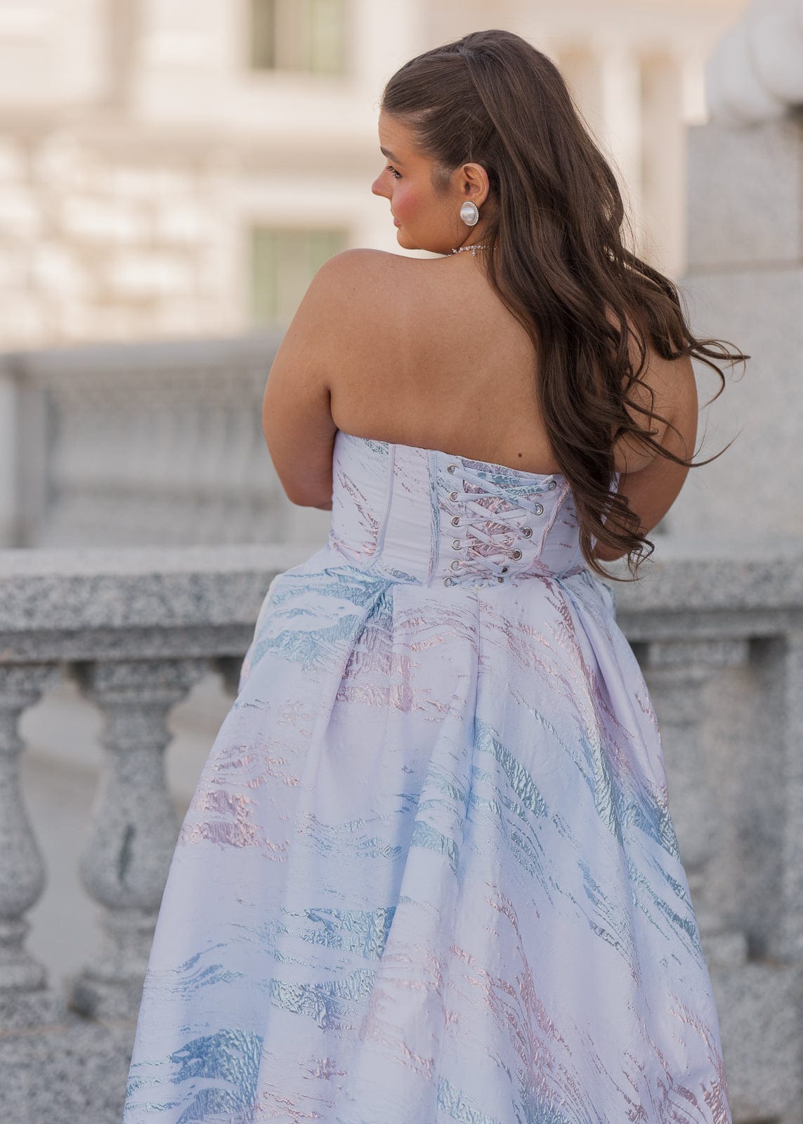 Nessa Metallic Dress - Blue