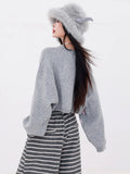 SITRA Women's Casual Retro Loose Knit Sweater